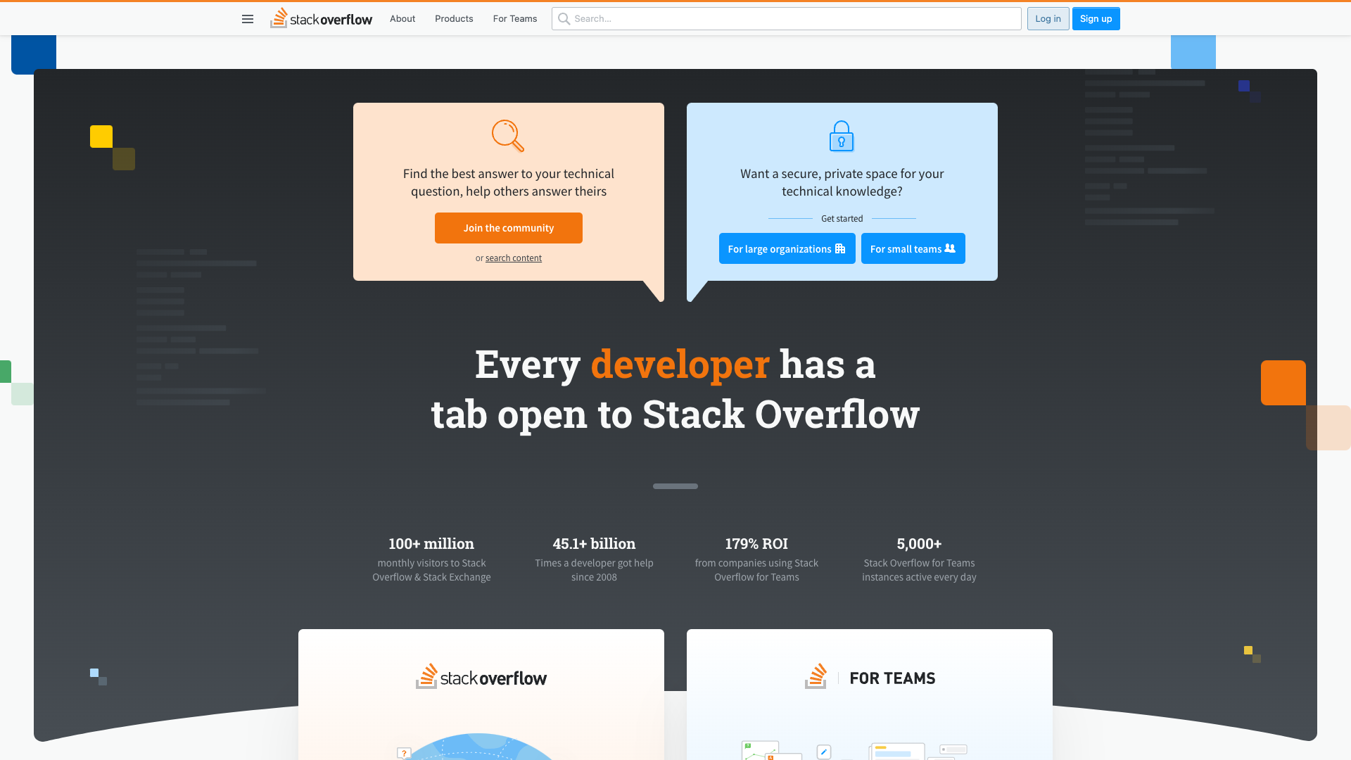 Stack Overflow Homepage
