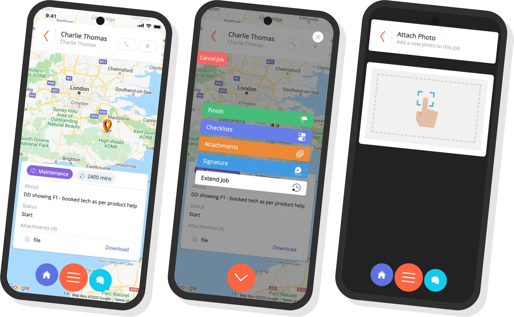 Fieldfusion mobile app screenshots
